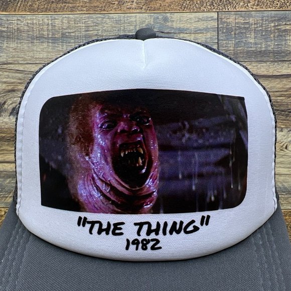 The Thing Mens Trucker Hat Grey Snapback John Cartpenter 1982 Horror Movie - Picture 2 of 7